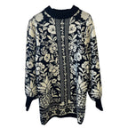 Farm Rio Black Pineapple Garden Knit Mini Dress Size S