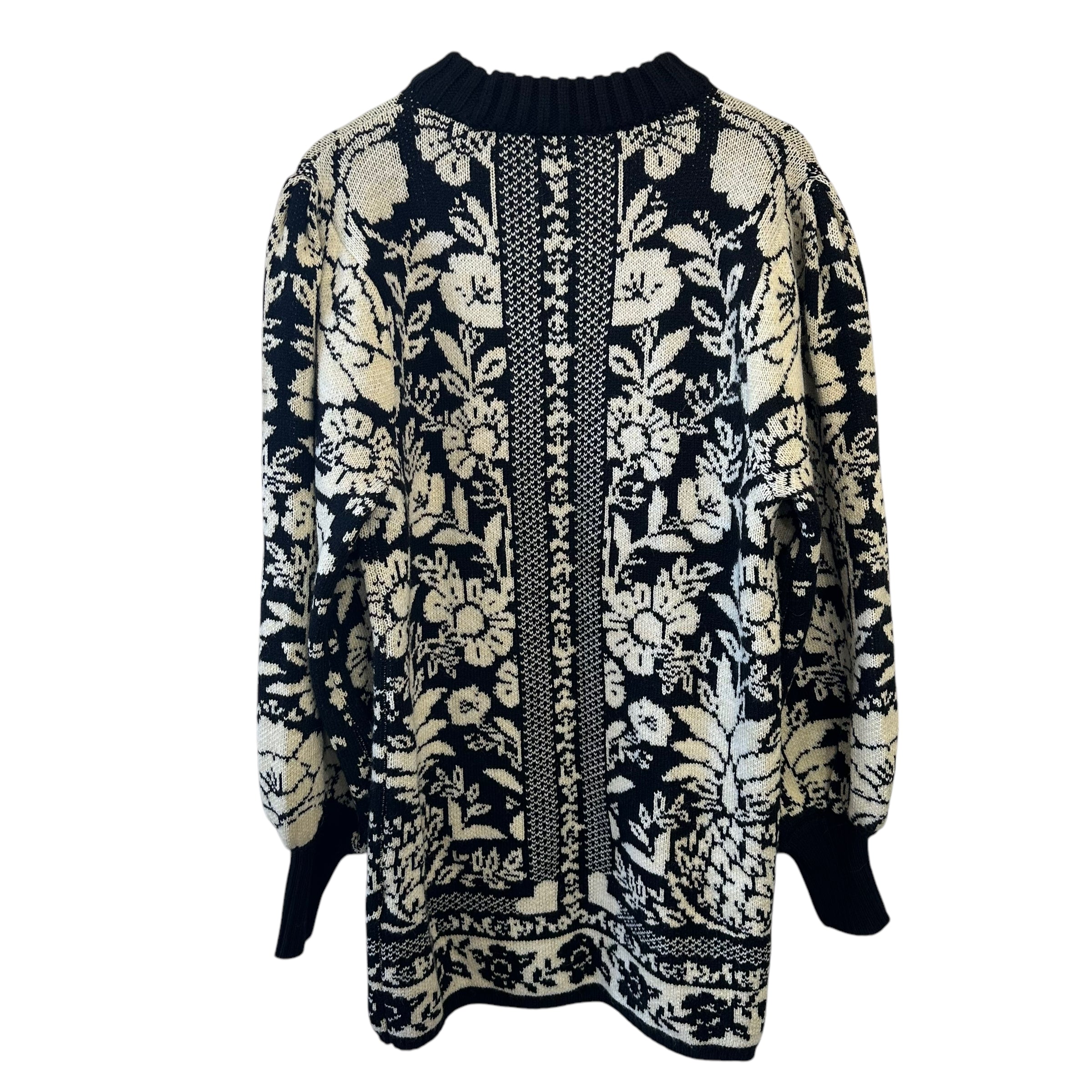 Farm Rio Black Pineapple Garden Knit Mini Dress Size S