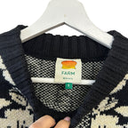 Farm Rio Black Pineapple Garden Knit Mini Dress Size S