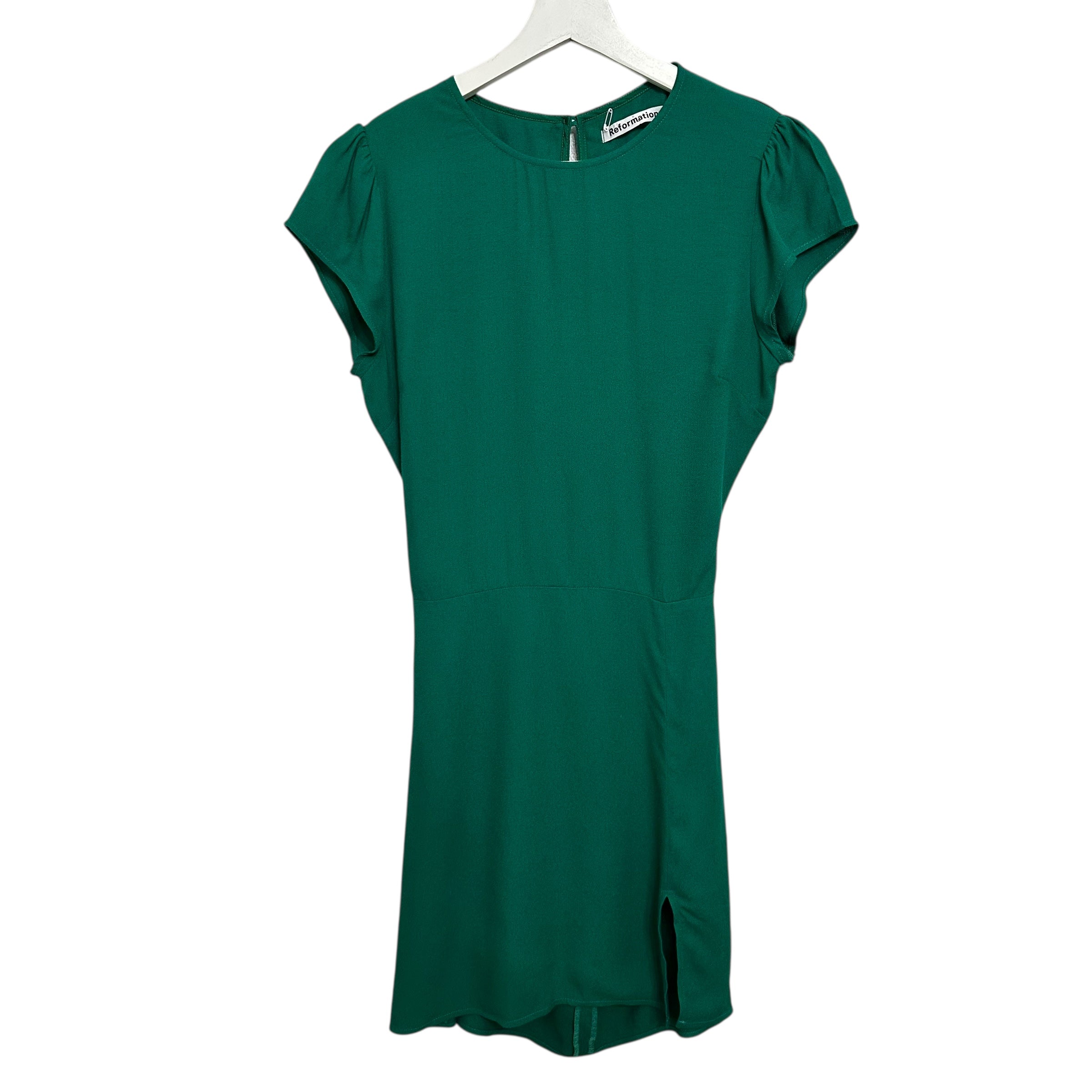 Reformation Lena Dress Green Open Back Size 4