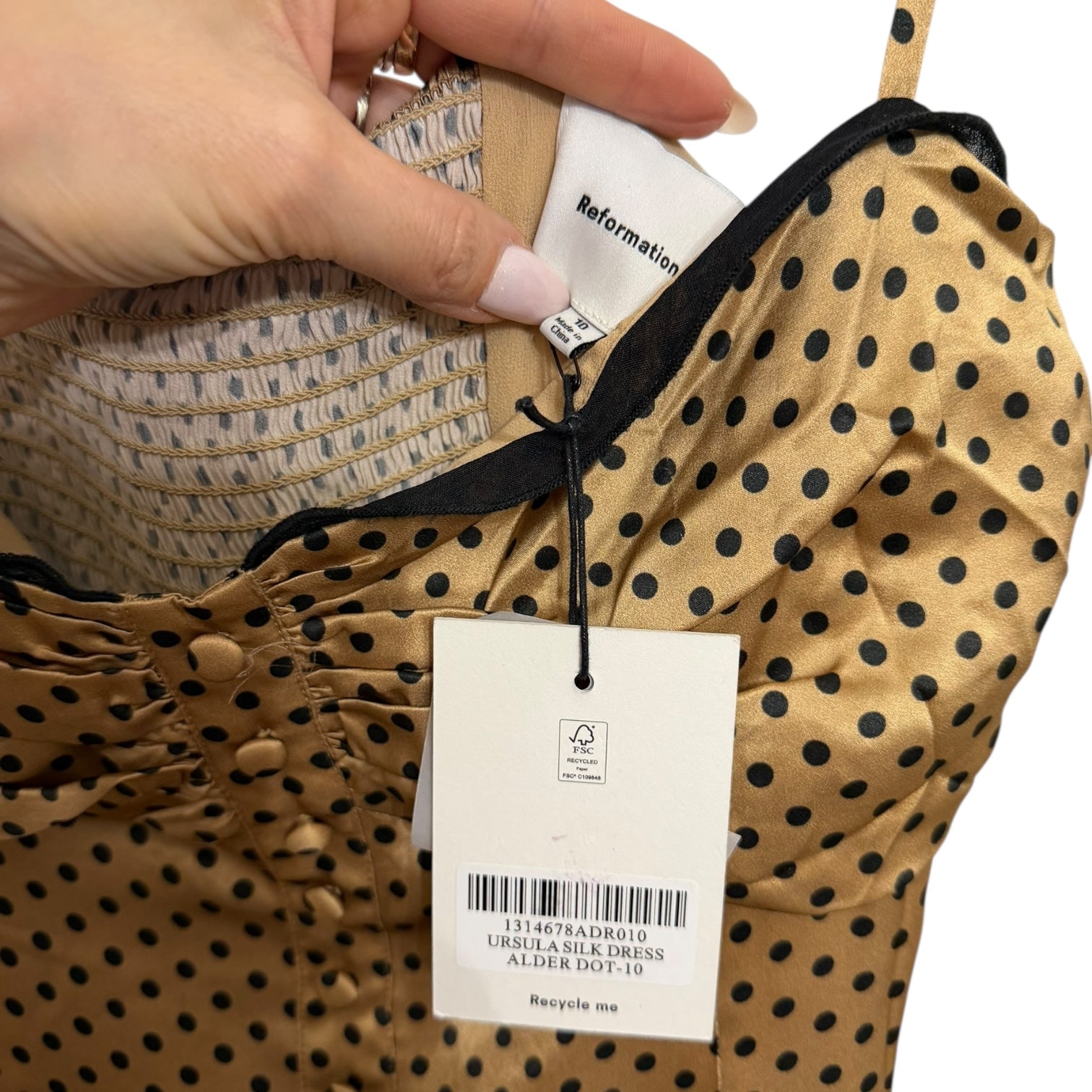 Reformation Ursula Silk Dress Size XL