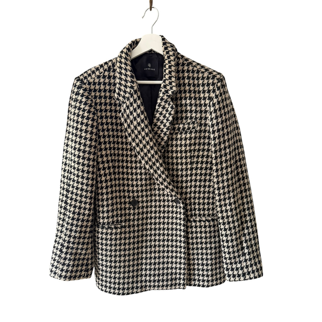 ANINE BING Kaia Blazer in Houndstooth Size M