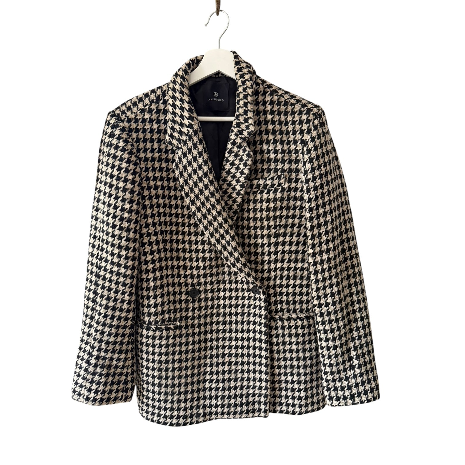ANINE BING Kaia Blazer in Houndstooth Size M