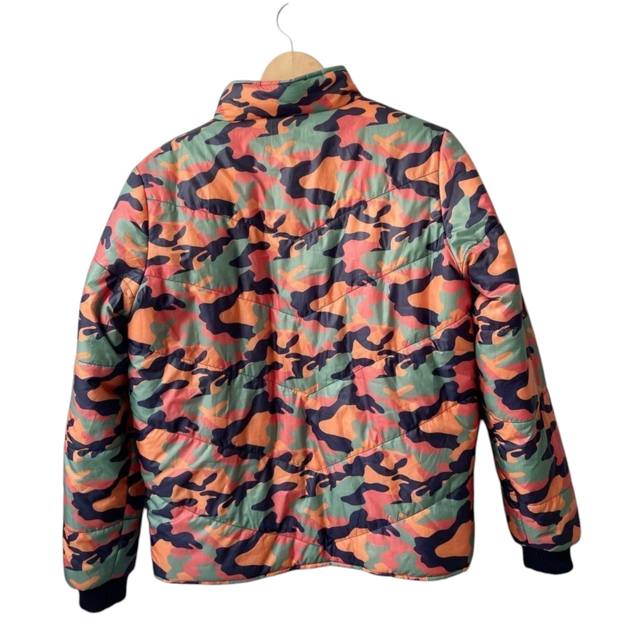 MOTHER Two Faced Puffer Jacket Reversible Camo Size S