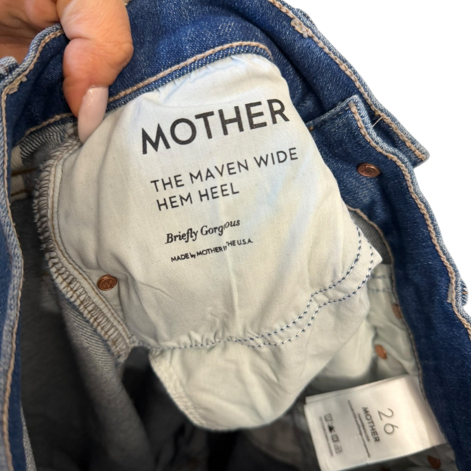 MOTHER The Maven Wide Hem Heel Jeans Size 26