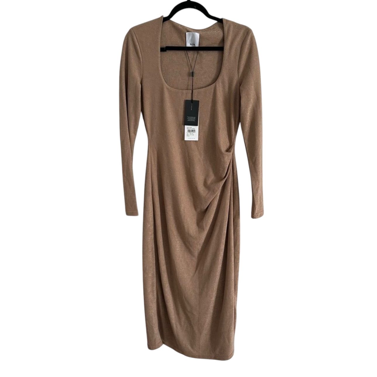 Acler Highfield Midi Dress Nougat Size 8