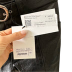 ALESSANDRA RICH Croc-Effect Leather Pants Size 40