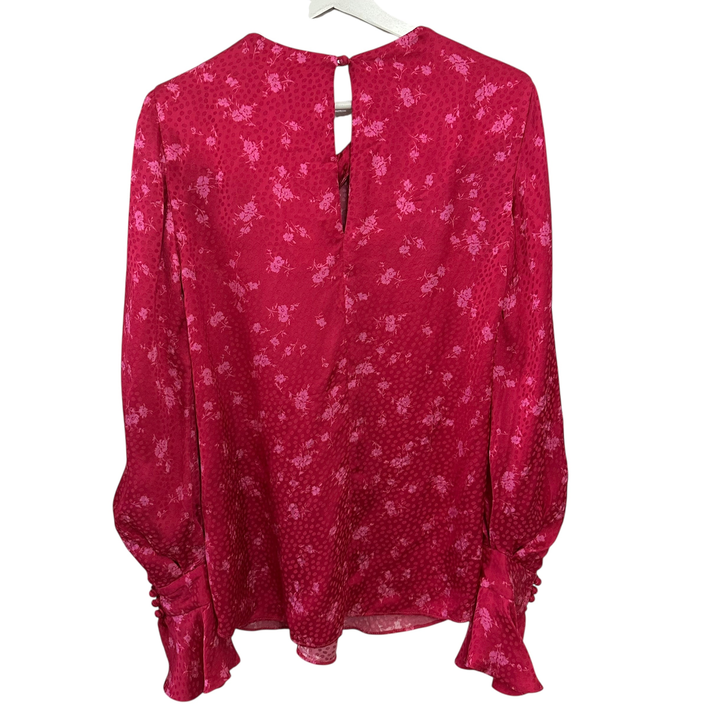 Acler Evanston Satin Blouse In Pink Size 4