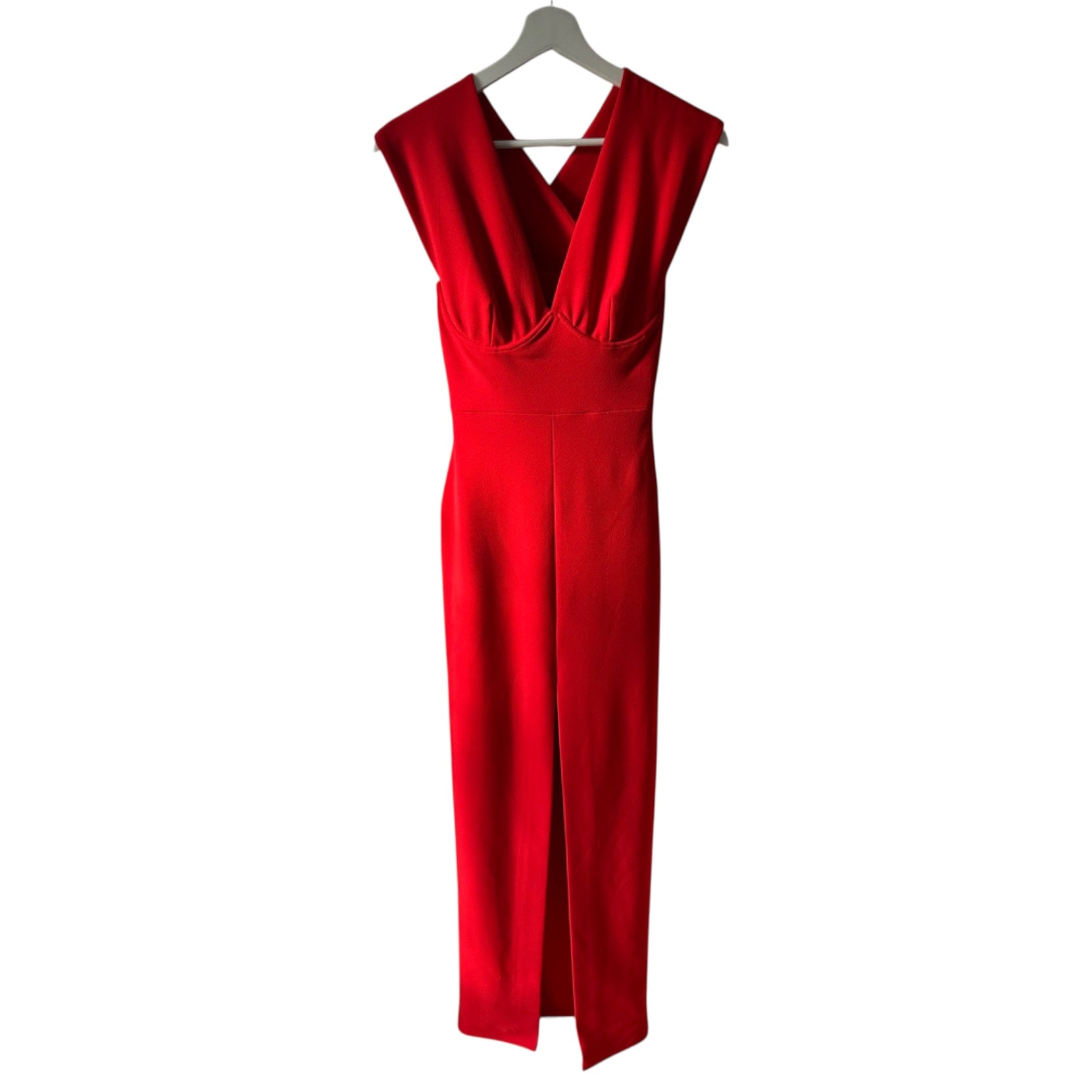 Solace London Ziva Red Crepe Gown Size 0