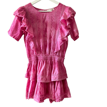 LoveShackFancy Natasha Ruffled Mini Dress Size S