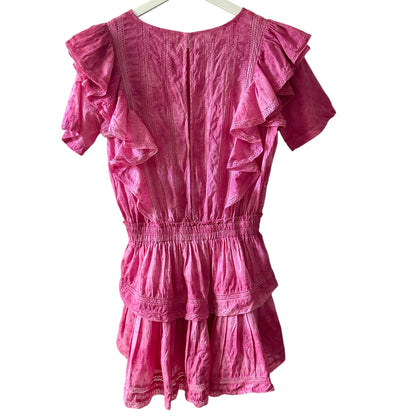 LoveShackFancy Natasha Ruffled Mini Dress Size S