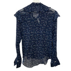 VERONICA BEARD Finley Silk Ruffle Tie Neck Blouse Size 2