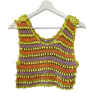 CeliaB Gaia Knit Crochet Top Size XS