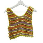 CeliaB Gaia Knit Crochet Top Size XS