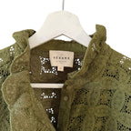 Sezane Chlo Shirt Khakhi Guipure Size 2