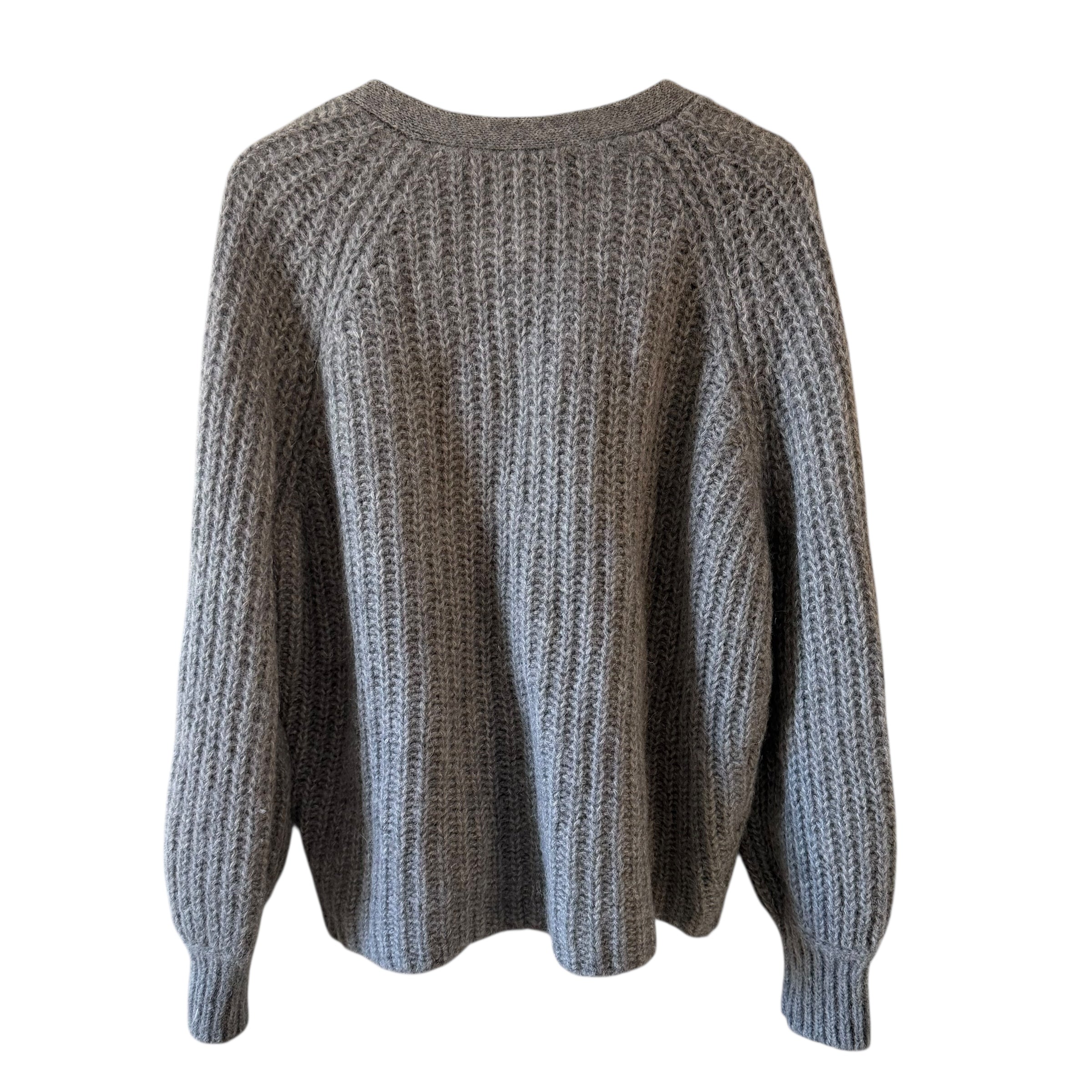 Sezane Basile Grey Cardigan Size M