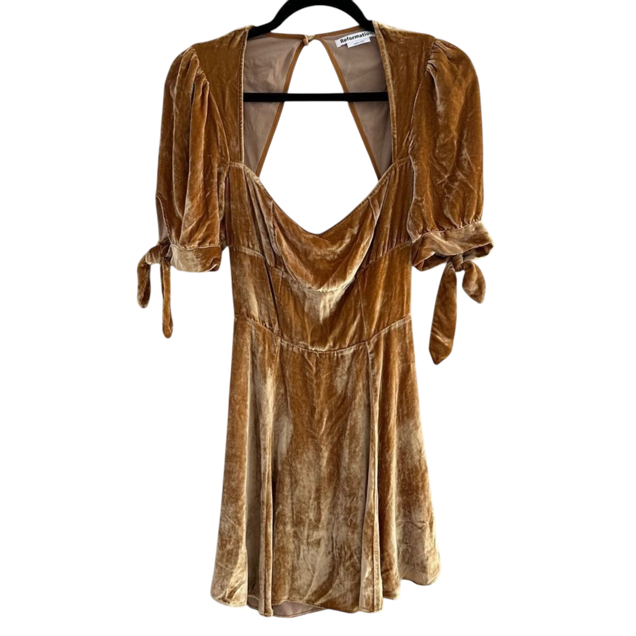 Reformation Cambrie Dress Gold Size 0