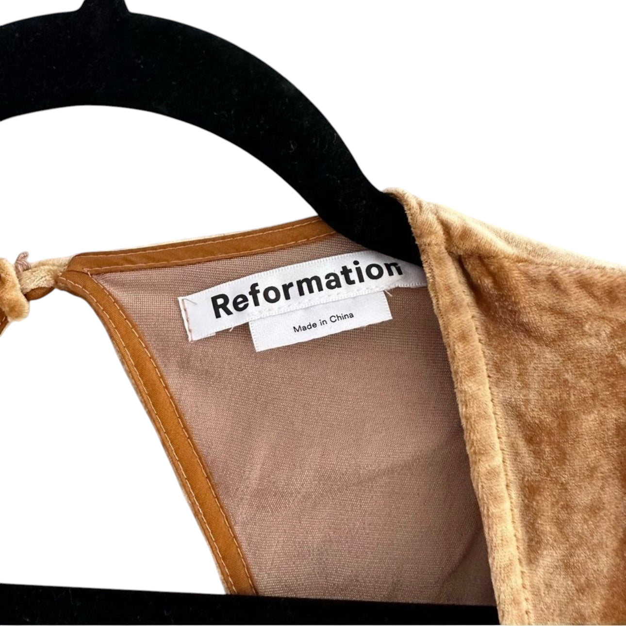 Reformation Cambrie Dress Gold Size 0