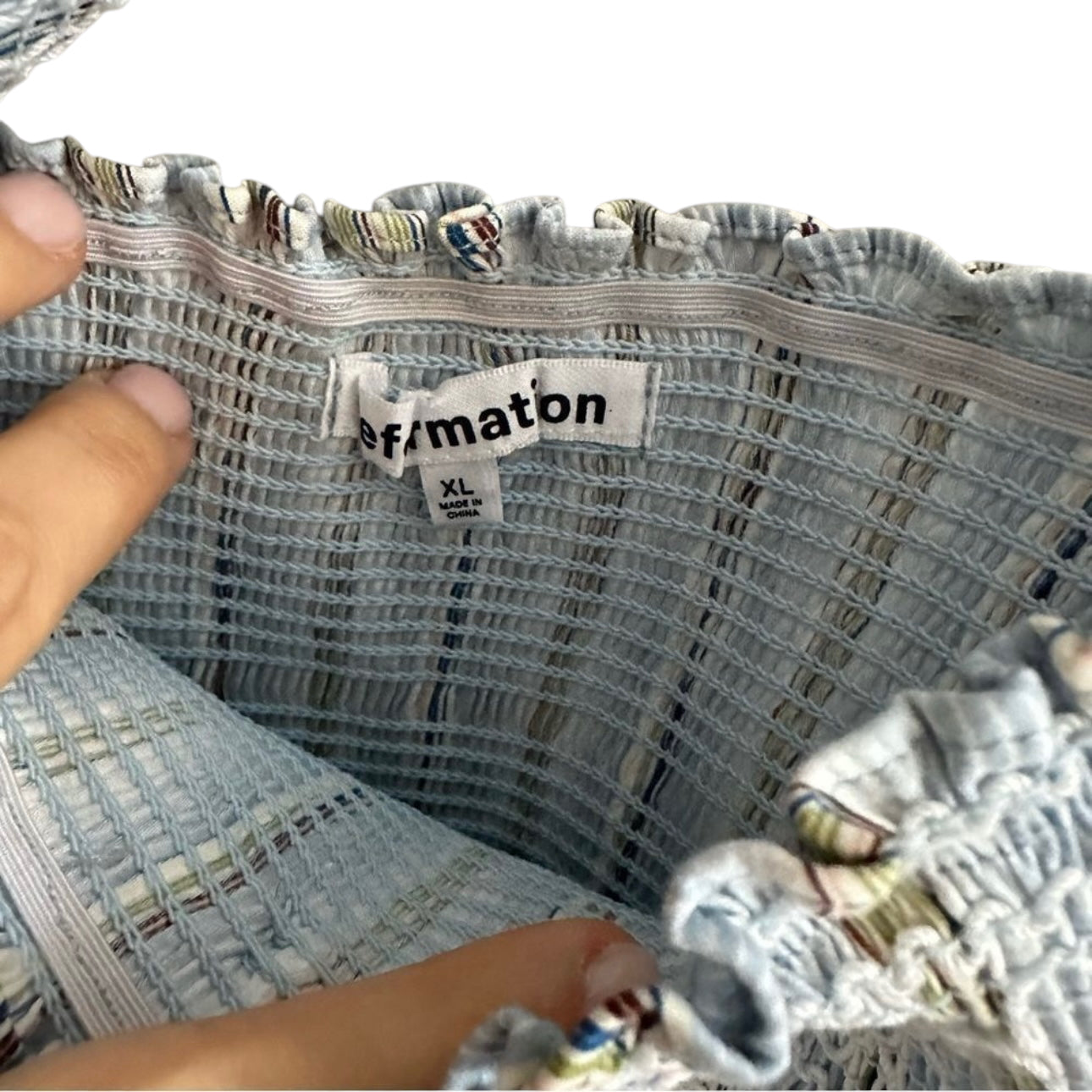 Reformation Haven Top & Skirt Set In Cabana Stripe Size XL