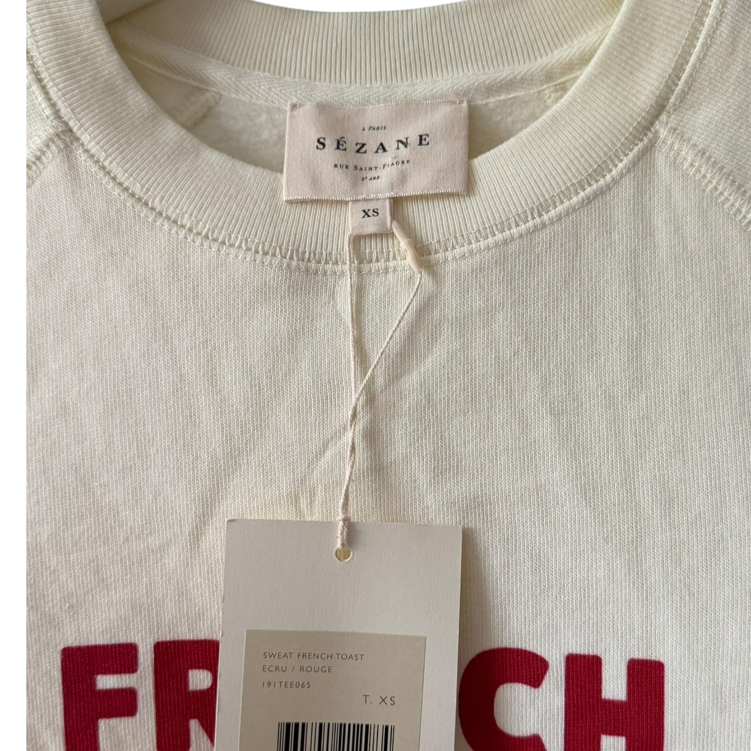 Sezane Sweatshirt French Toast Size XS