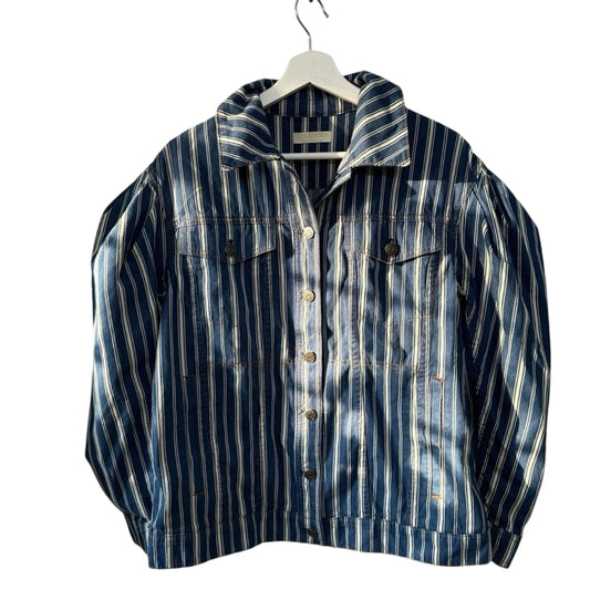 Ulla Johnson Odie Striped Denim Jacket Size S