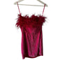 Retrofete Torin Sequin Feather Dress Size S