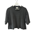 Joah Brown Boxy Crew Cotton Tee Washed Black One Size