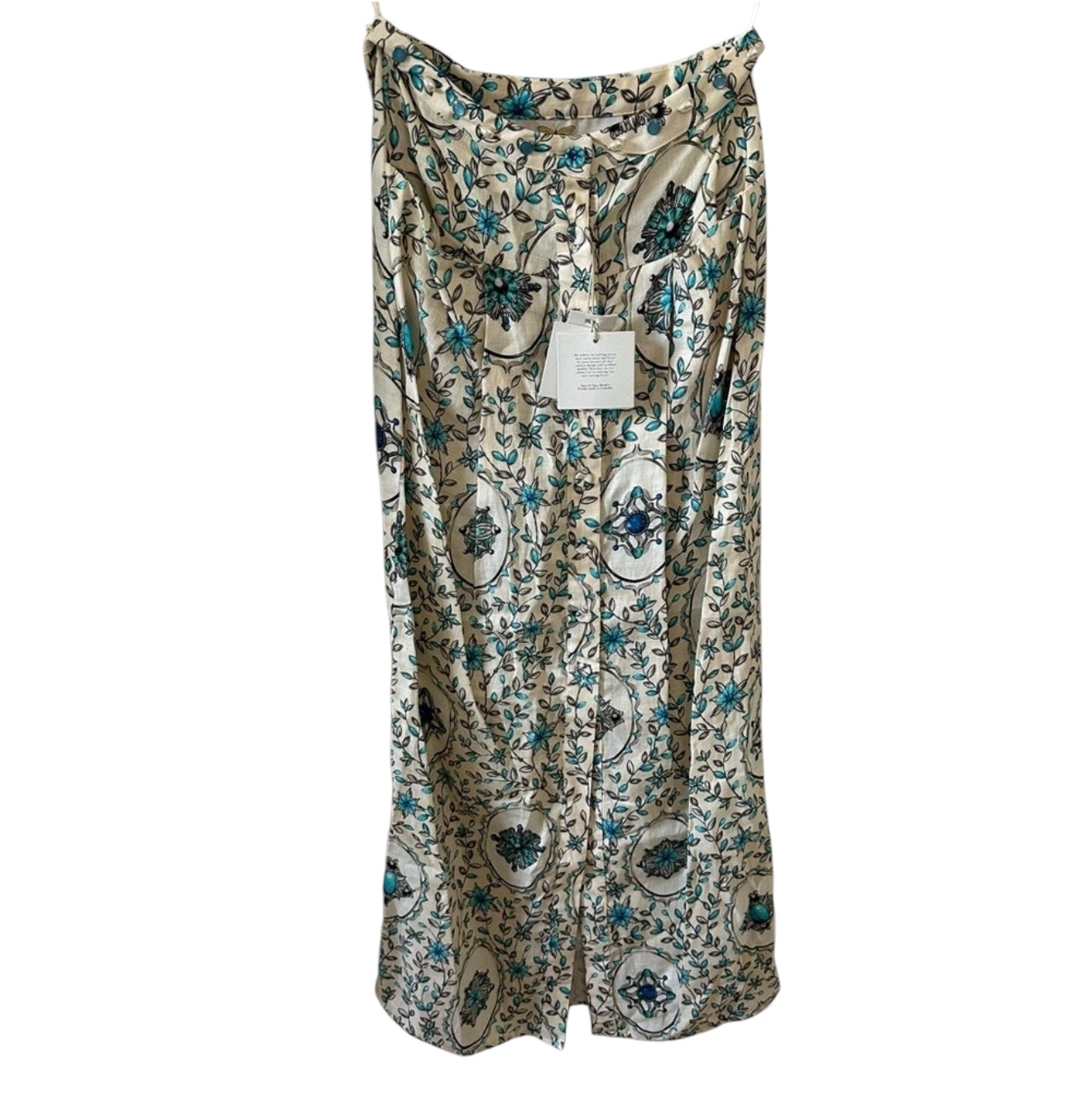 Agua By Agua Bendita Coralina Platero Linen Maxi Skirt Size XS