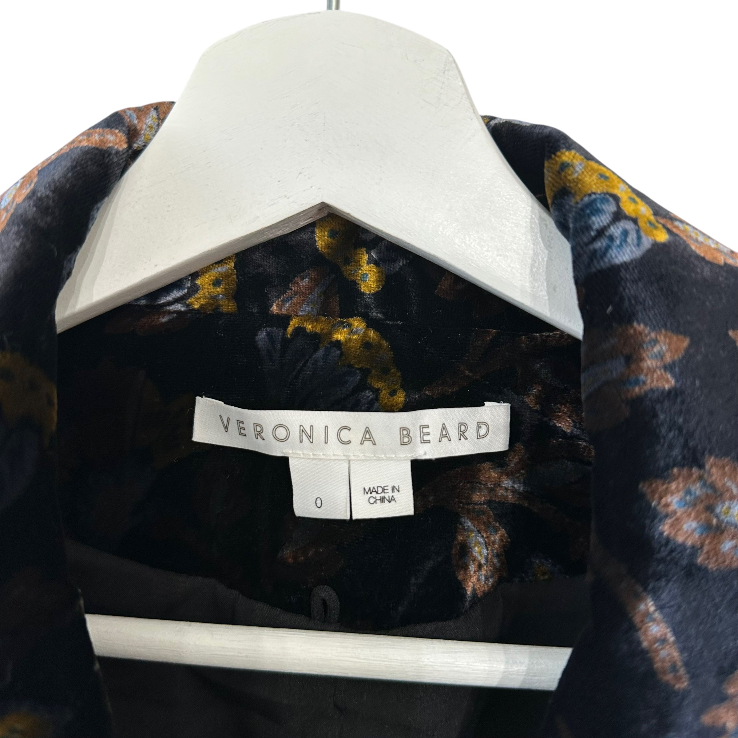 VERONICA BEARD Long And Lean Velvet Dickey Blazer Size 0