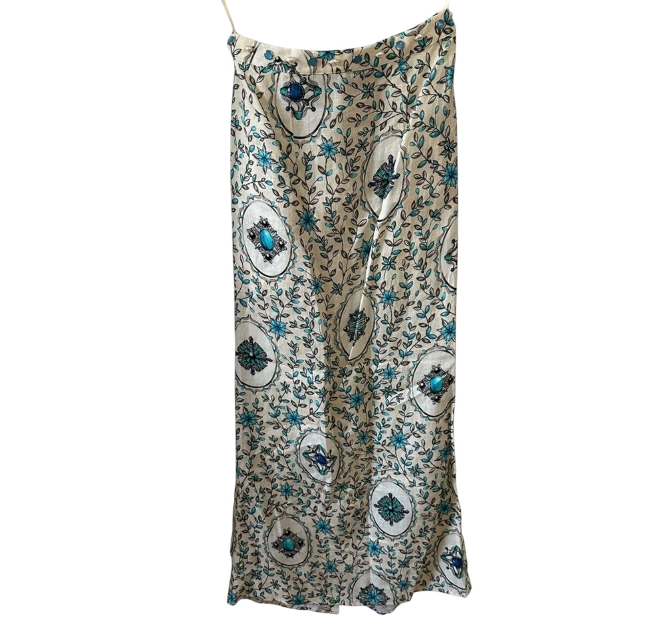 Agua By Agua Bendita Coralina Platero Linen Maxi Skirt Size XS