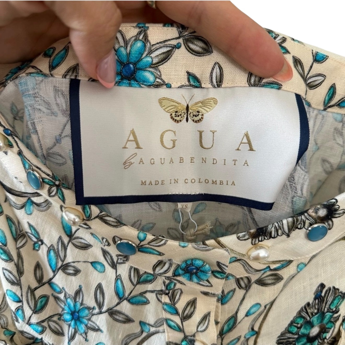 Agua By Agua Bendita Coralina Platero Linen Maxi Skirt Size XS
