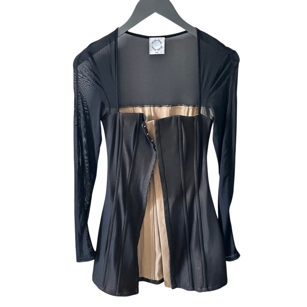 With Jean Al Dress in Black Size XXS