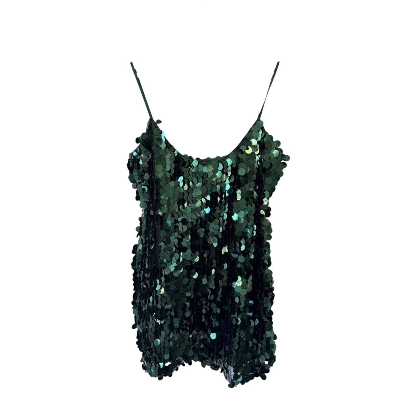 SNDYS Calypso Mini Dress in Forest Green Size S