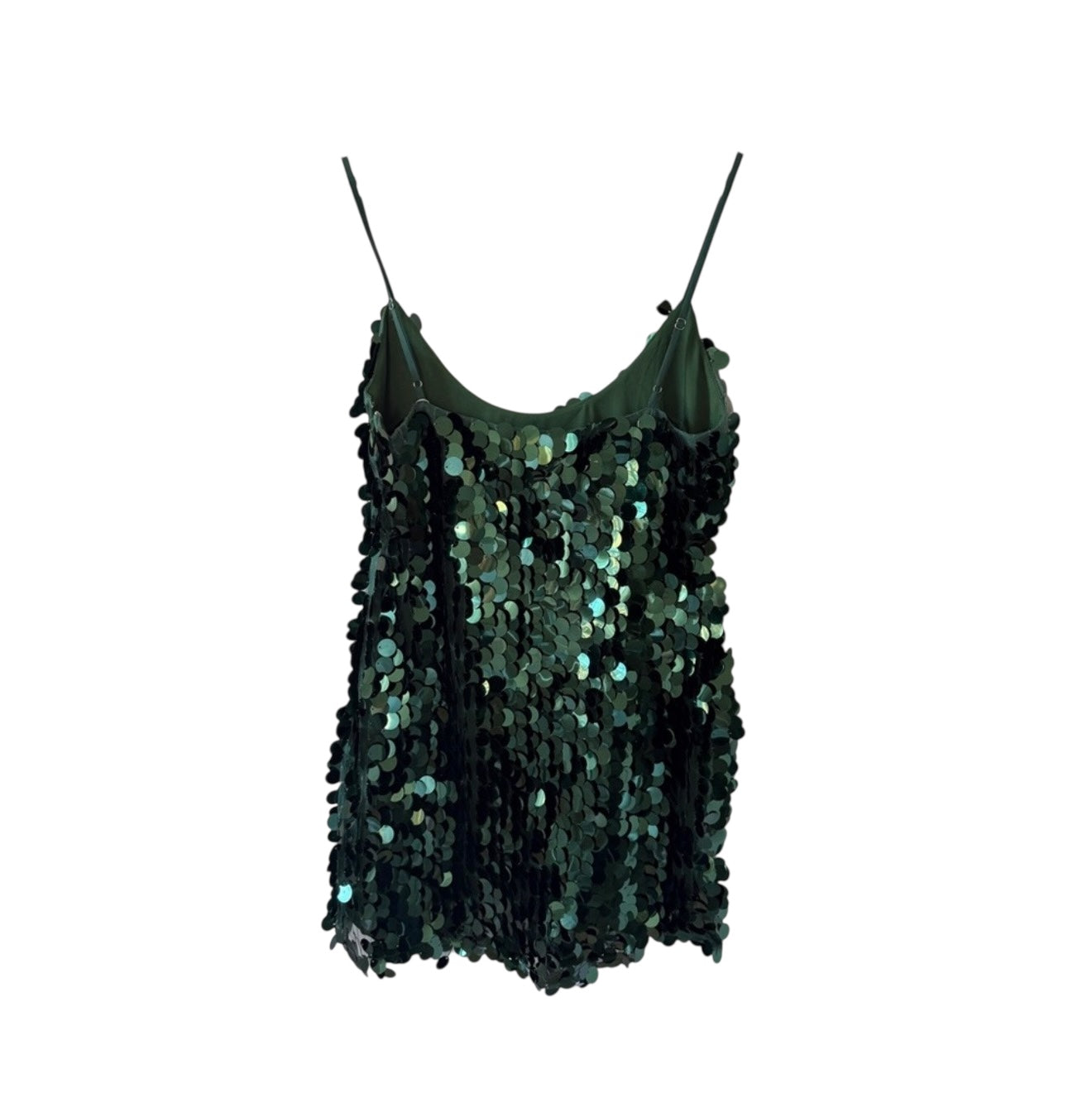 SNDYS Calypso Mini Dress in Forest Green Size S