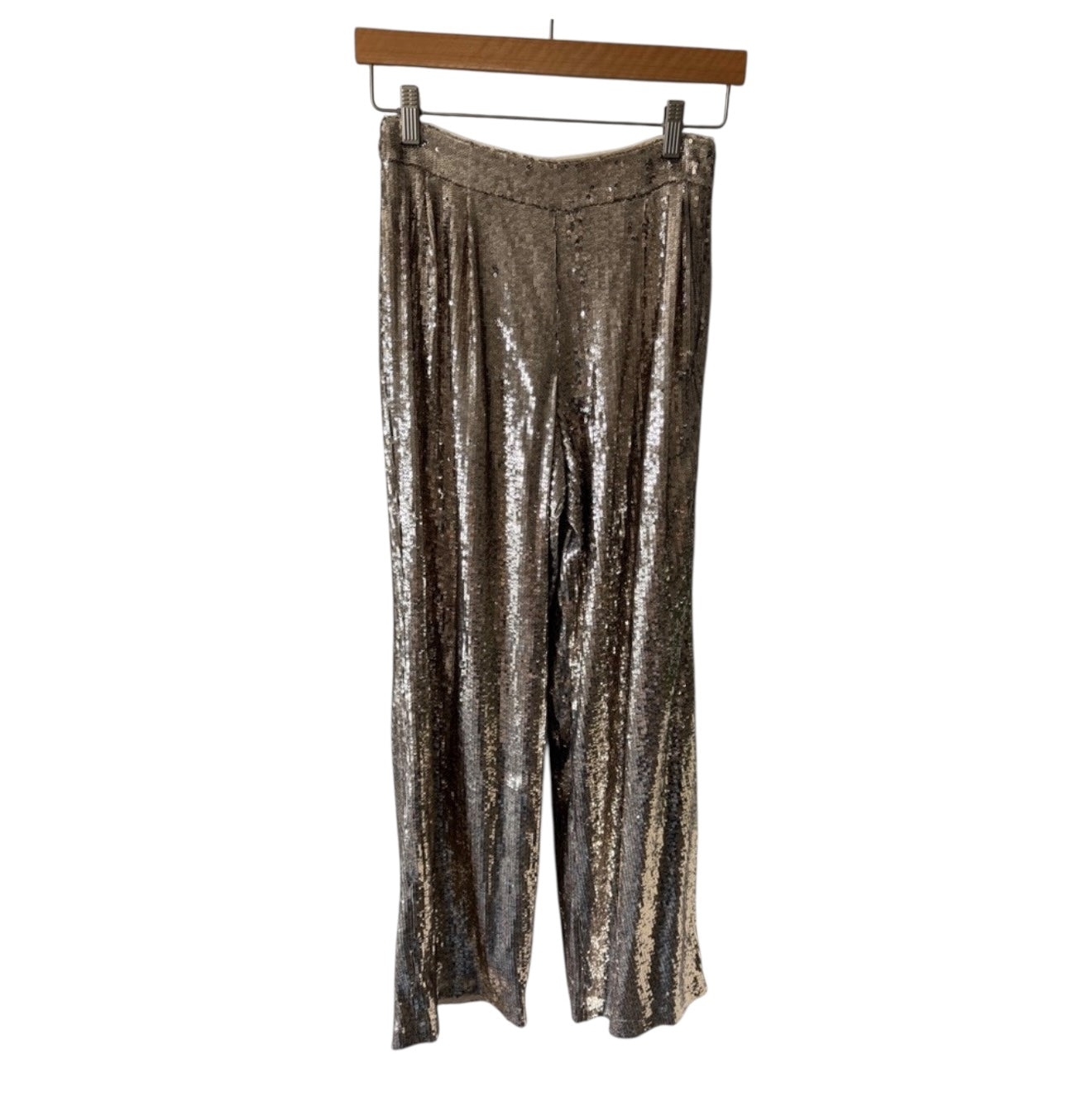 Sezane Wide-Leg Sequined Aurelin Trouser Pants Size 2