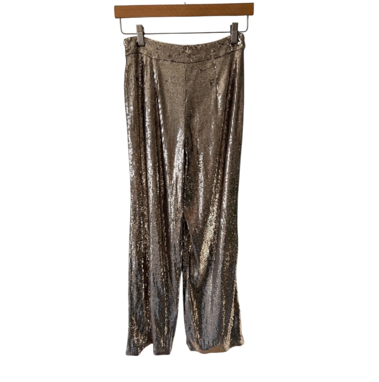 Sezane Wide-Leg Sequined Aurelin Trouser Pants Size 2