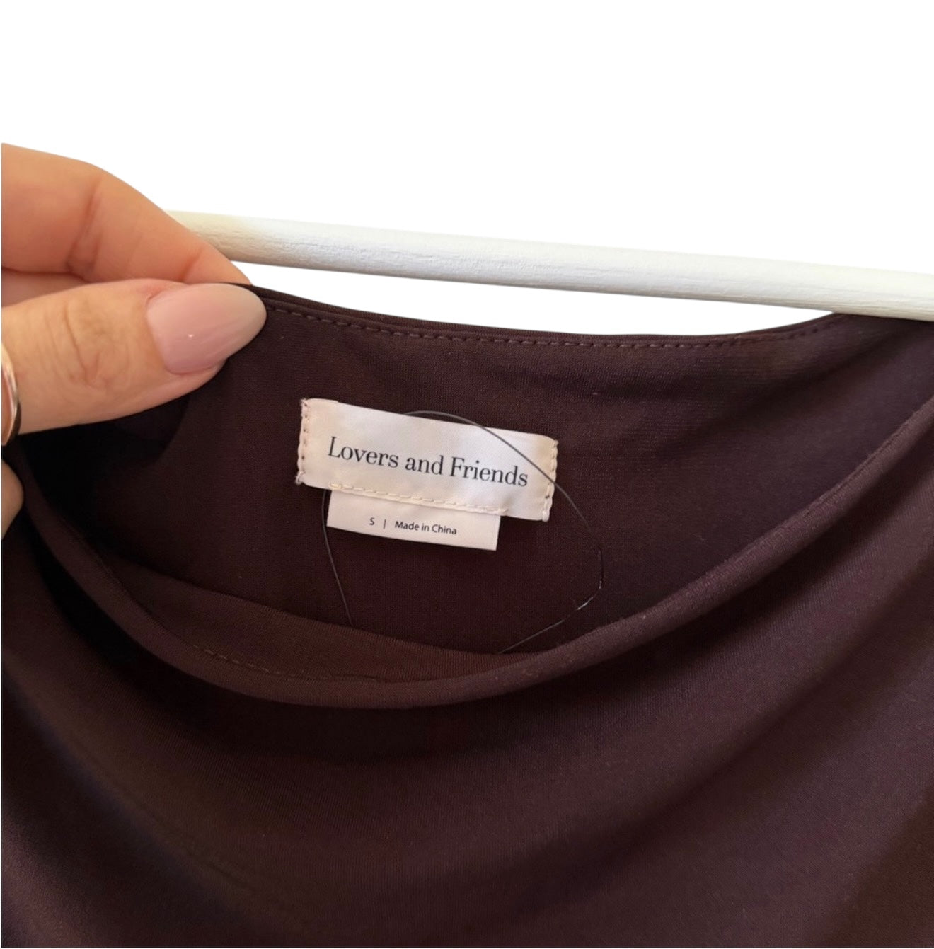 Lovers and Friends Gabrielle Midi Dress in Chocolate Brown Size S