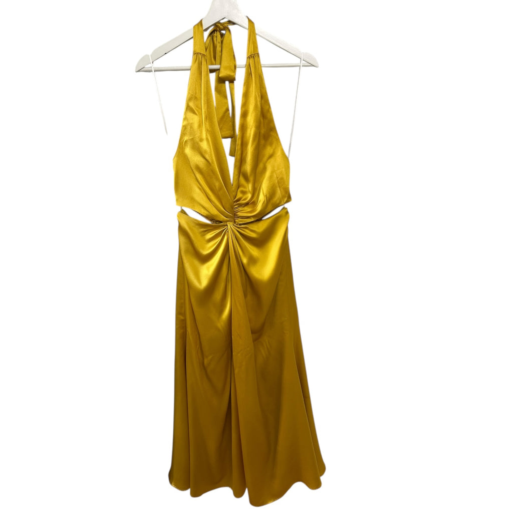 Reformation Nerida Silk Dress in Turmeric Size 6