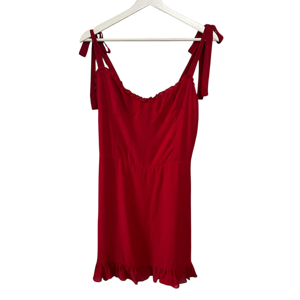 Reformation Christine Dress in Lipstick Red 12