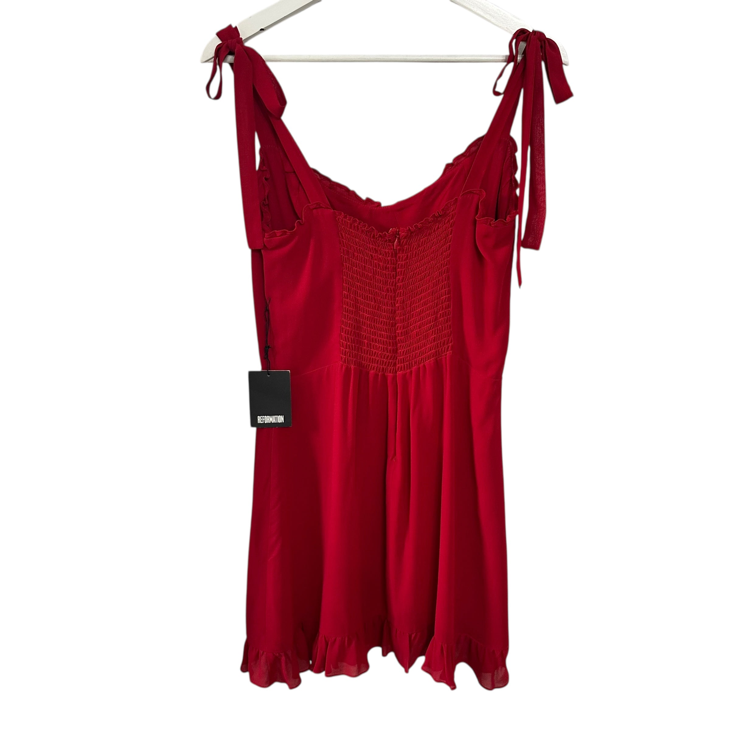 Reformation Christine Dress in Lipstick Red 12