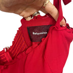 Reformation Christine Dress in Lipstick Red 12