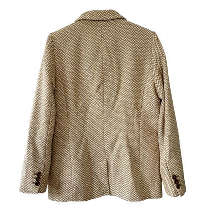 Anine Bing Fishbone Blazer Tan Size M