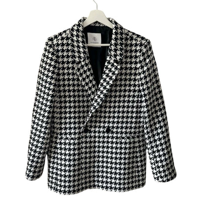 Anine Bing Houndstooth Madeleine Blazer Size M