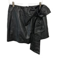 Lamarque Iva Leather Draped Skirt - Black  Size 8