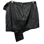 Lamarque Iva Leather Draped Skirt - Black  Size 8