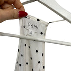Cami NYC Racer Silk Polka Dot Tank Size L