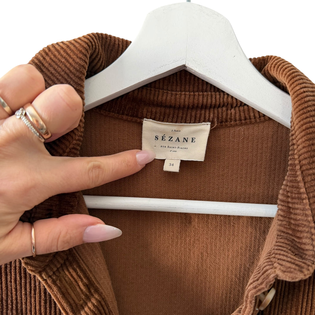 Sezane Sadie Dress Caramel Size 2