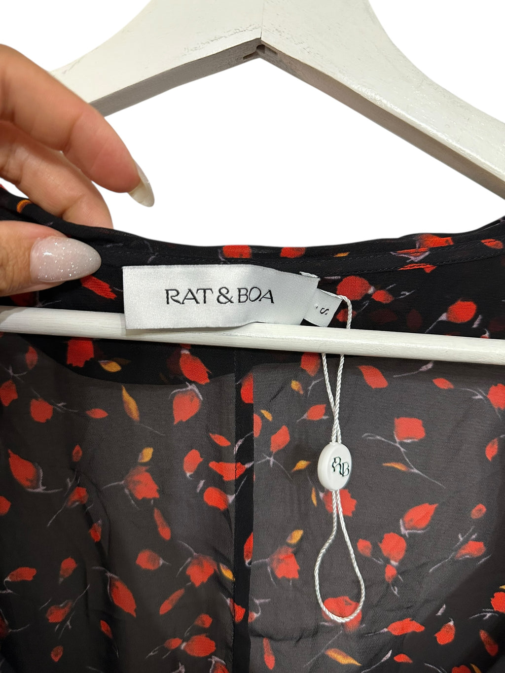 Rat & Boa Magnolia Floral Maxi Dress Size S