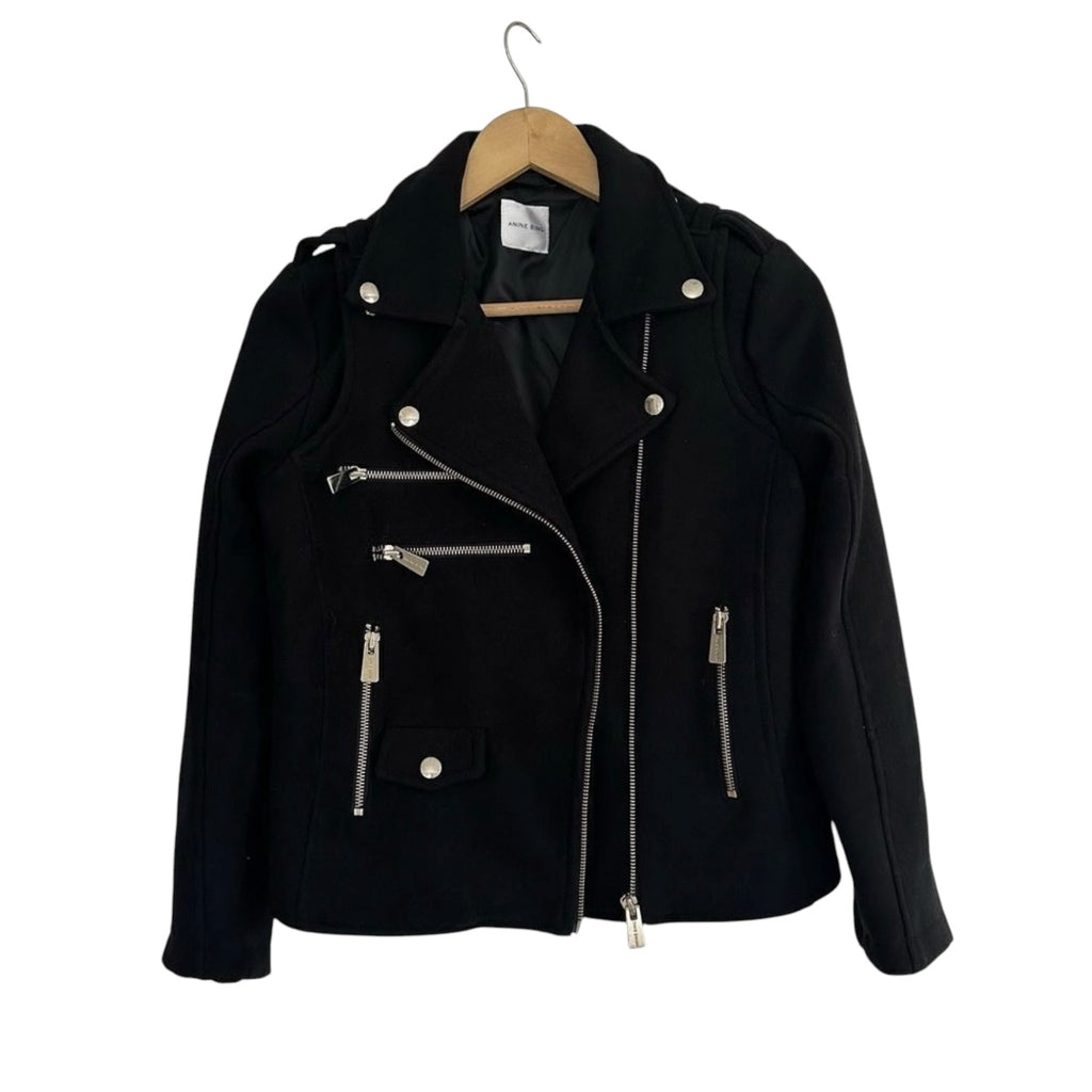 Anine Bing Classic Moto Jacket Size XS